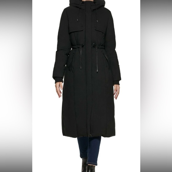 Cole Haan Women's Hooded Black Long Puffer Coat Size XXL NWT - Picture 4 of 4